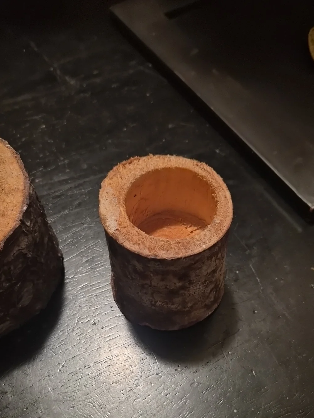 Rustic Natural Wood Votive Candle Holders - Brown